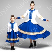 Костюм казачий Прасковья, синий, женский